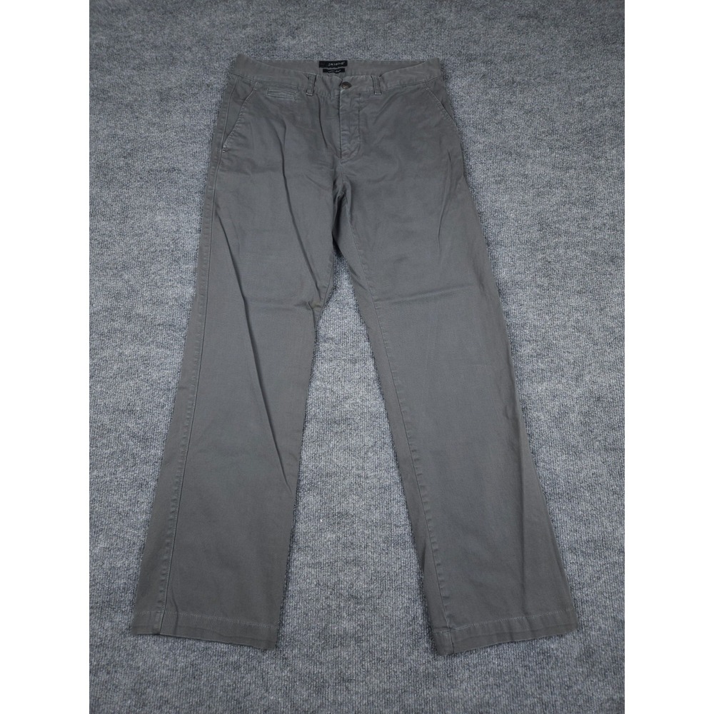 J.W. Brine Pants Mens 30 x 30 Gray Cotton Straight Leg Chino Made Italy